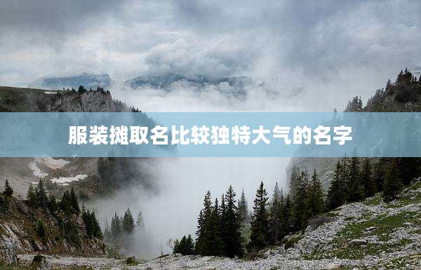服装摊取名比较独特大气的名字