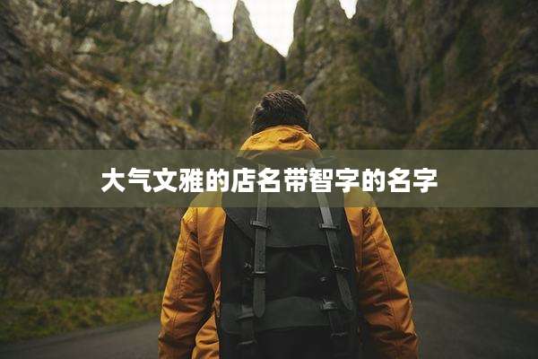 大气文雅的店名带智字的名字