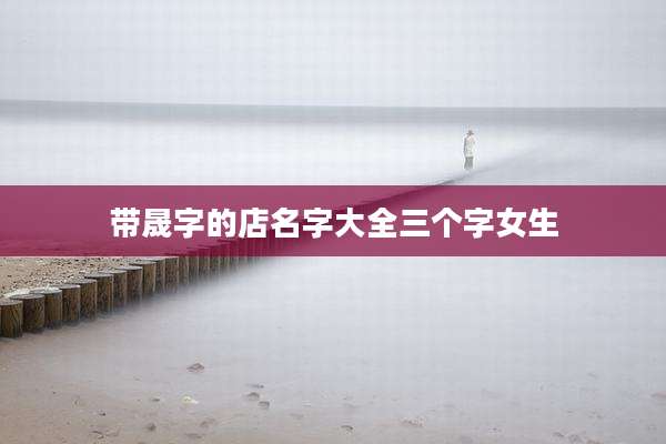 带晟字的店名字大全三个字女生