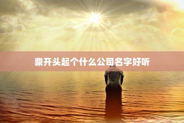 鼎开头起个什么公司名字好听