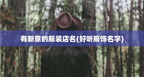 有新意的服装店名(好听服饰名字)
