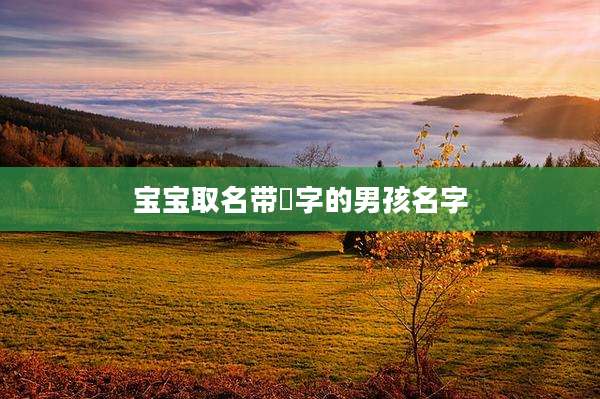 宝宝取名带瑄字的男孩名字