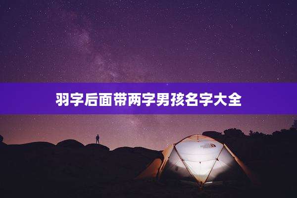 羽字后面带两字男孩名字大全