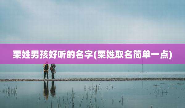 栗姓男孩好听的名字(栗姓取名简单一点)