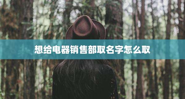 想给电器销售部取名字怎么取