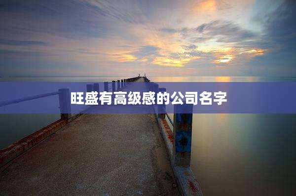 旺盛有高级感的公司名字