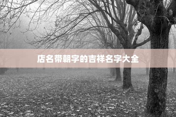 店名带朝字的吉祥名字大全