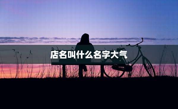 店名叫什么名字大气