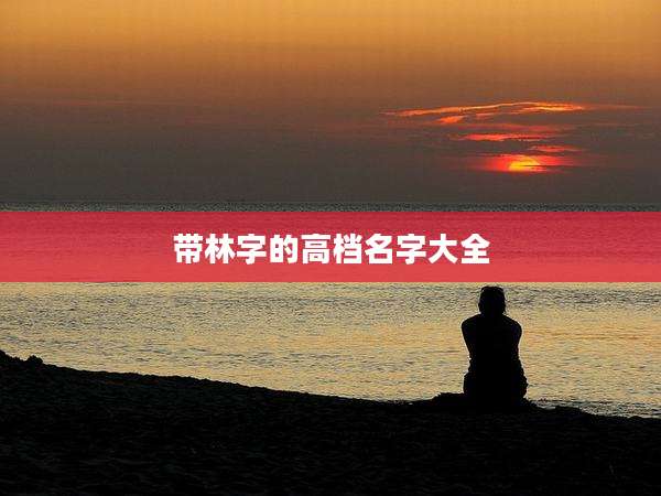 带林字的高档名字大全