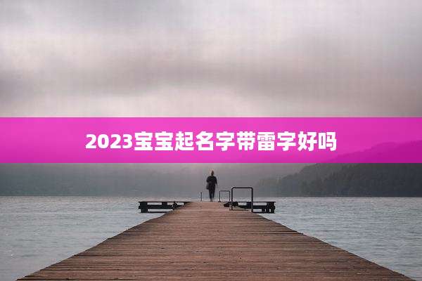2023宝宝起名字带雷字好吗