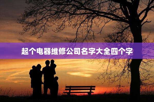 起个电器维修公司名字大全四个字