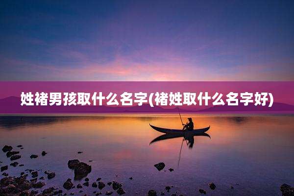 姓褚男孩取什么名字(褚姓取什么名字好)