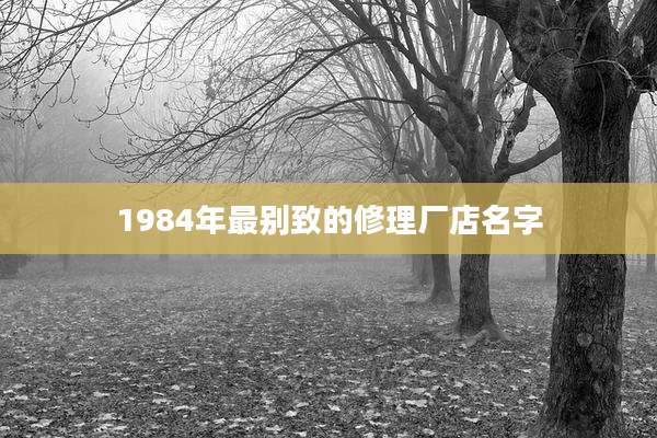 1984年最别致的修理厂店名字