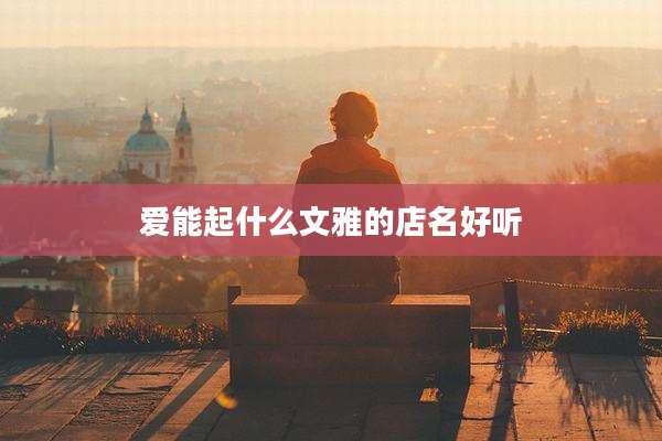 爱能起什么文雅的店名好听