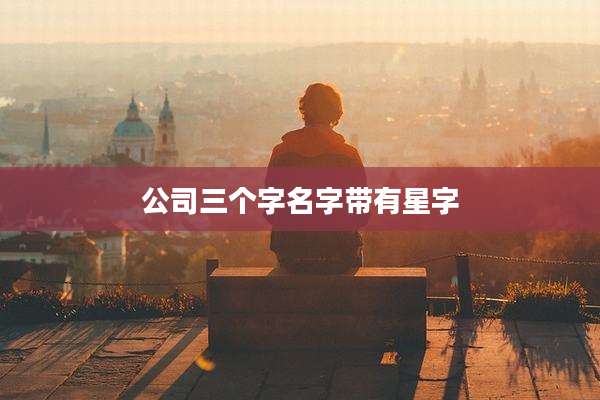 公司三个字名字带有星字