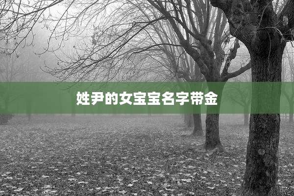 姓尹的女宝宝名字带金
