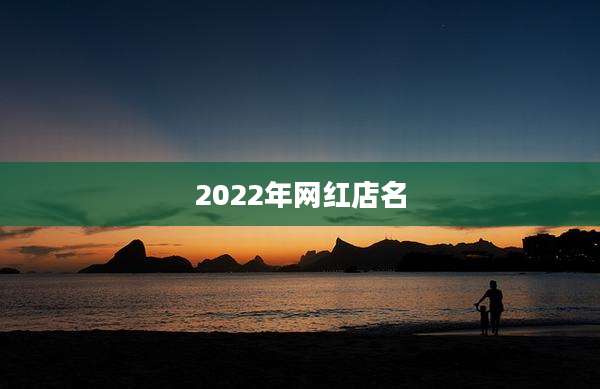2022年网红店名