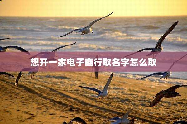 想开一家电子商行取名字怎么取
