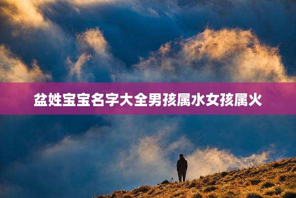 盆姓宝宝名字大全男孩属水女孩属火