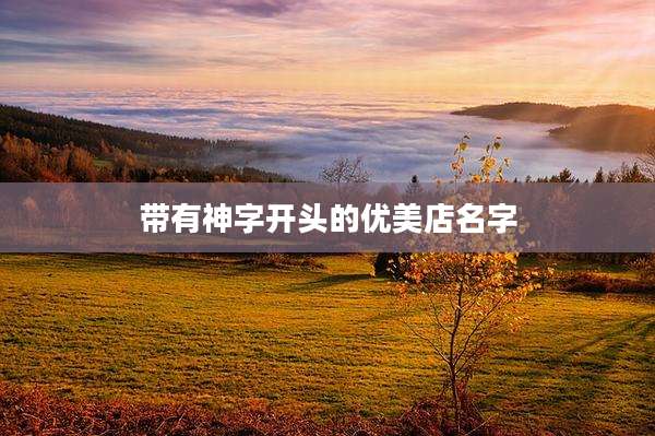 带有神字开头的优美店名字