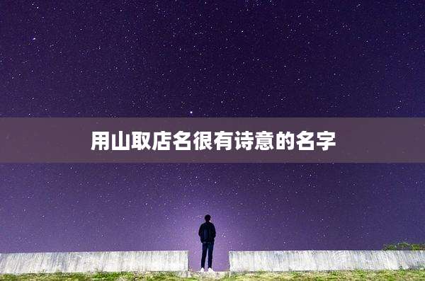 用山取店名很有诗意的名字