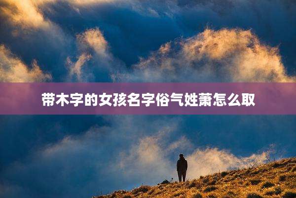 带木字的女孩名字俗气姓萧怎么取