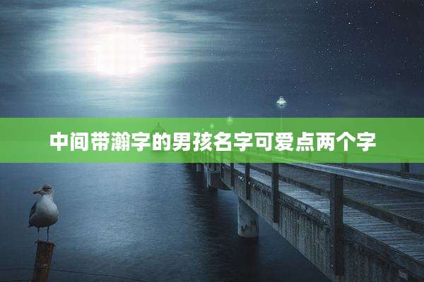 中间带瀚字的男孩名字可爱点两个字