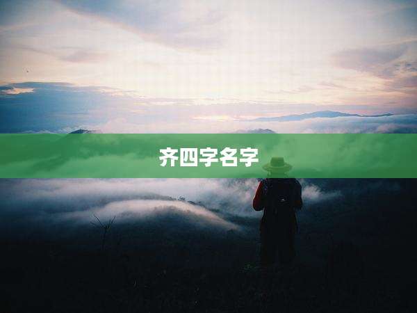 齐四字名字