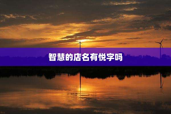 智慧的店名有悦字吗