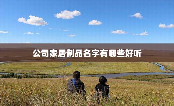 公司家居制品名字有哪些好听
