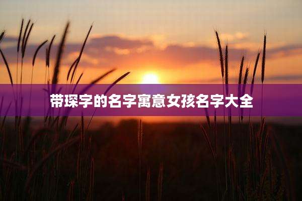 带琛字的名字寓意女孩名字大全