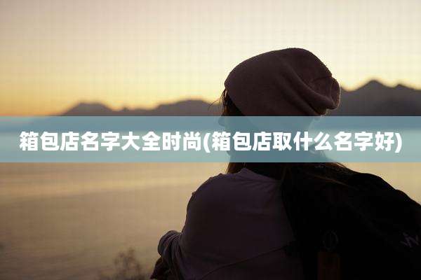 箱包店名字大全时尚(箱包店取什么名字好)