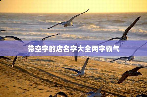 带空字的店名字大全两字霸气