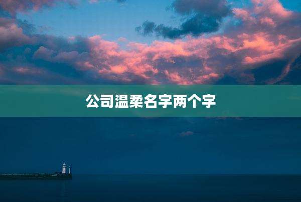 公司温柔名字两个字