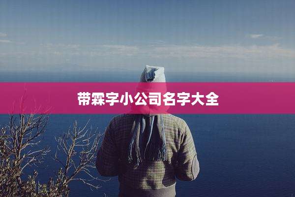 带霖字小公司名字大全