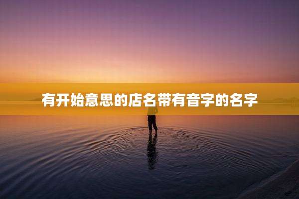 有开始意思的店名带有音字的名字
