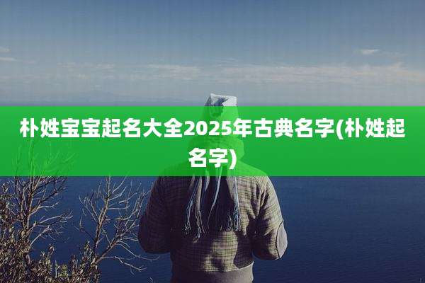 朴姓宝宝起名大全2025年古典名字(朴姓起名字)