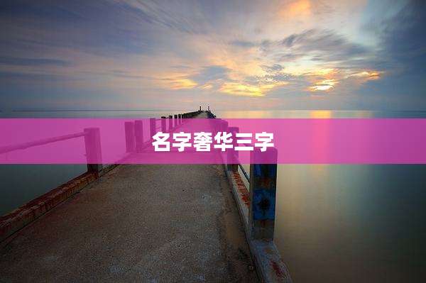 名字奢华三字