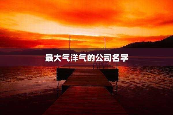 最大气洋气的公司名字
