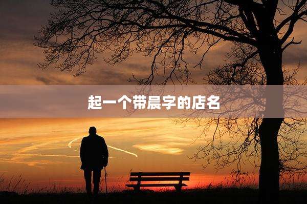 起一个带晨字的店名
