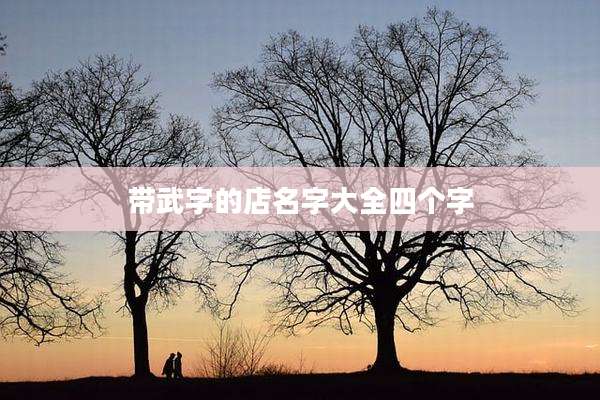 带武字的店名字大全四个字