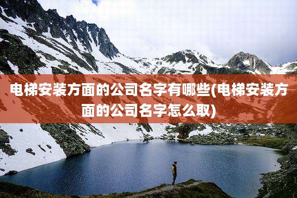 电梯安装方面的公司名字有哪些(电梯安装方面的公司名字怎么取)