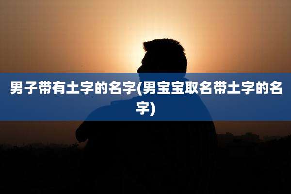 男子带有土字的名字(男宝宝取名带土字的名字)