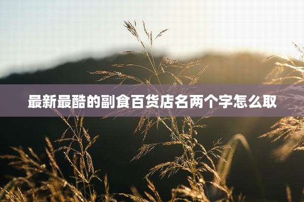 最新最酷的副食百货店名两个字怎么取