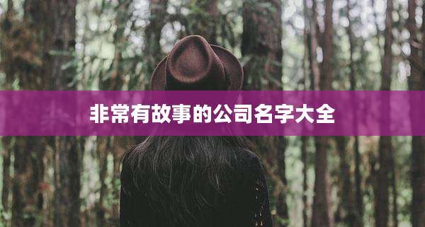 非常有故事的公司名字大全
