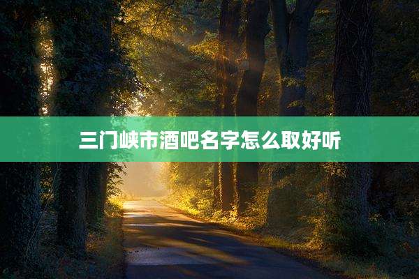 三门峡市酒吧名字怎么取好听