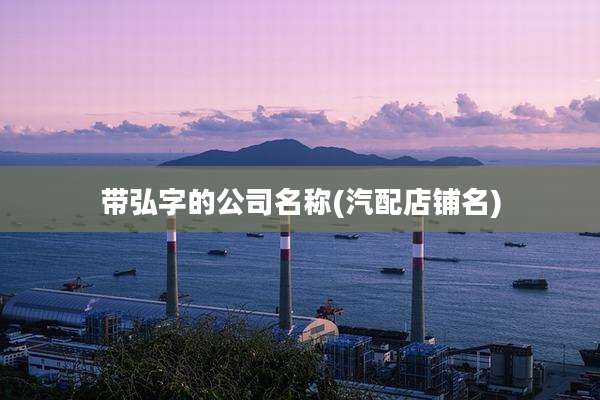 带弘字的公司名称(汽配店铺名)