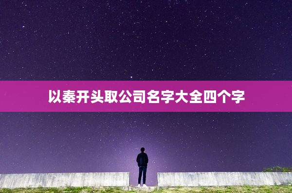 以秦开头取公司名字大全四个字