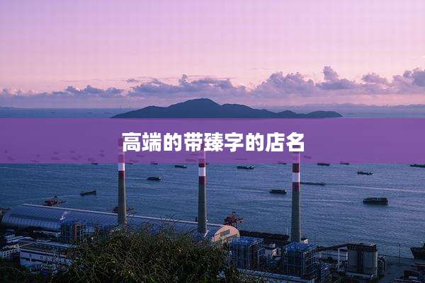 高端的带臻字的店名