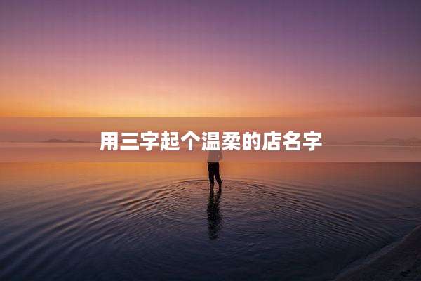 用三字起个温柔的店名字